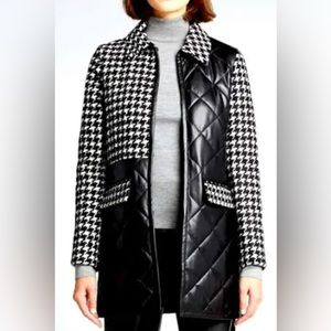 Alice + Olivia Susan Quilted Vegan Leather Coat